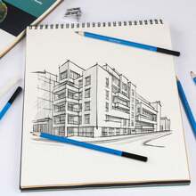 2pcs 9*12inch 3-Color Sketch Books, Blank Drawing Sketchbook, Wire-Bound Sketch Pad, Back To School,School Supplies