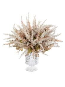 1-3pcs Artificial Lavender Plants, Classic European Style Home Decor For Living Room, Dining Room, Garden, Outdoor. DIY Material For Bridal Bouquet, Wrist Corsage, Wedding Decoration