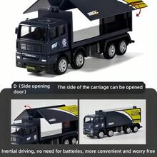 Modelo de Brinquedo de Veículo de Engenharia de Caminhão de Carga, Caminhão Transportador de Simulação de Inércia, Operação Manual, Adequado para Crianças de 3 a 6 Anos, Presente de Festa de Aniversário