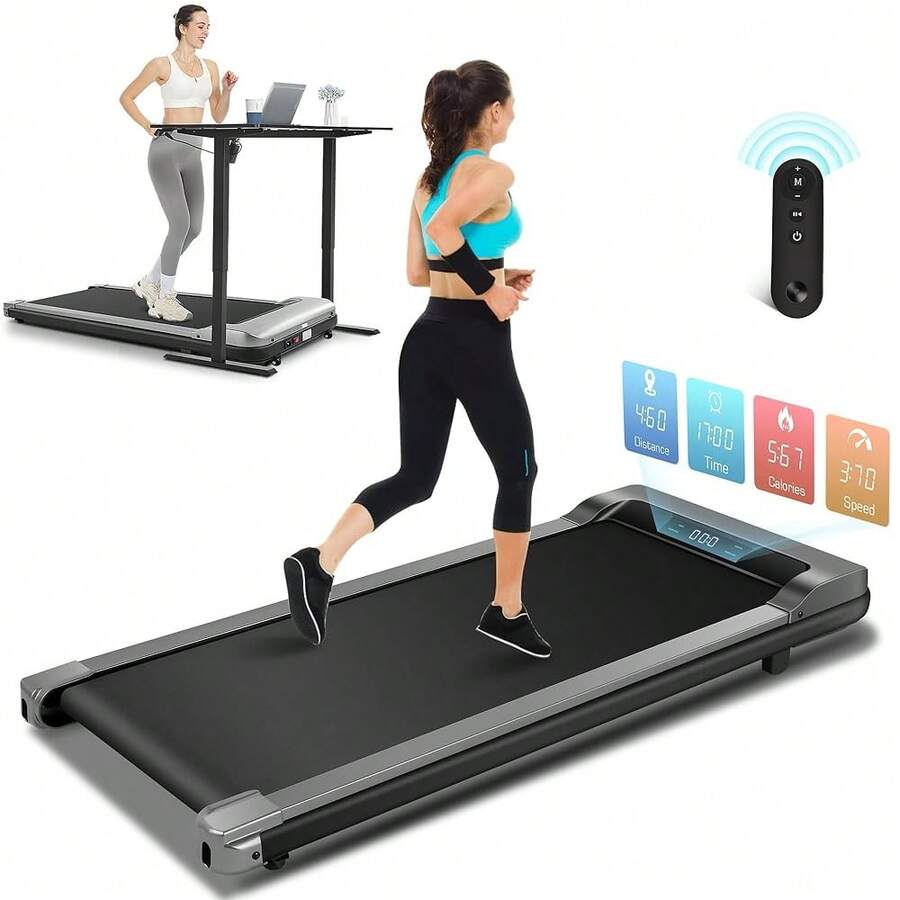 Walking Pad 3 In 1 Under Desk Treadmill, 2.5 Quiet Portable Walking Treadmill 300Lbs Weight Acity, Walking Jogging Hine Remote - Multicolor - View 1