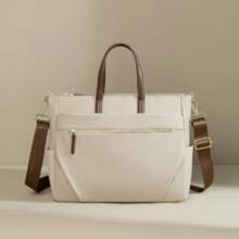 Bolso de mano, bolso de hombro de mujer, maleta, bolso de hombro de 15,6 pulgadas, bolsillo interior para portátiles