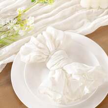 18 件/套薄荷绿色奶酪布餐巾，20 英寸 X 20 英寸餐巾，波西米亚风褶皱方形平纹细布餐巾，适合派对、婚礼、宴会、生日、家居装饰 - 彩色 - 查看 20