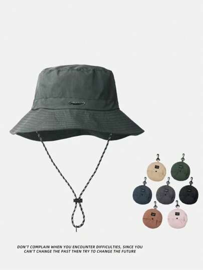 1pc Summer Quick-Drying Waterproof Foldable Bag Fisherman's Hat Portable For Outdoor Hats Men's Hiking Hats
