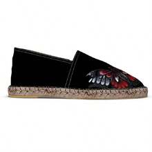 Women's Caricature Black Loafer Espadrilles - Black - View 4