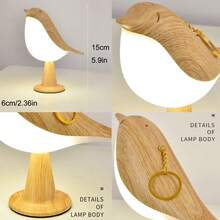 Creative Touch Switch Table Night Lamp 3 Color Dimmable Bedroom Nightstand Lamp Bird Shape Rechargeable Led Night Light Decorative Home - 3 Colors - View 7