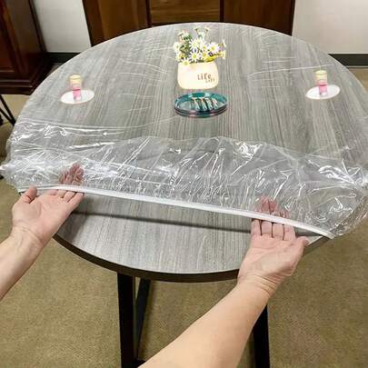 柔软玻璃PVC圆形桌布，防水、防油、耐热、免洗、透明桌垫、桌面布、家用桌布