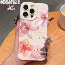 Floral Pattern Phone Case, Anti-Drop Cellphone Protective Case, Shockproof Mobile Phone Accessories Compatible With IPhone Series