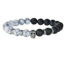 1 pieza Pulsera de cuentas con calavera punk, pulsera personalizada para hombre de playa