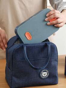 Lunch Bag,Bento Tote Bag,Waterproof And Oil-Proof Worker's Lunch Bag,Bear Lady Lunch Bag,Portable Insulated Bag,Waterproof And Oil-Proof Worker's Lunch Bag,Reusable Lunch Bag,Can Be Used For Outing,Work Etc., Back To School, Outdoor Carrying Bag