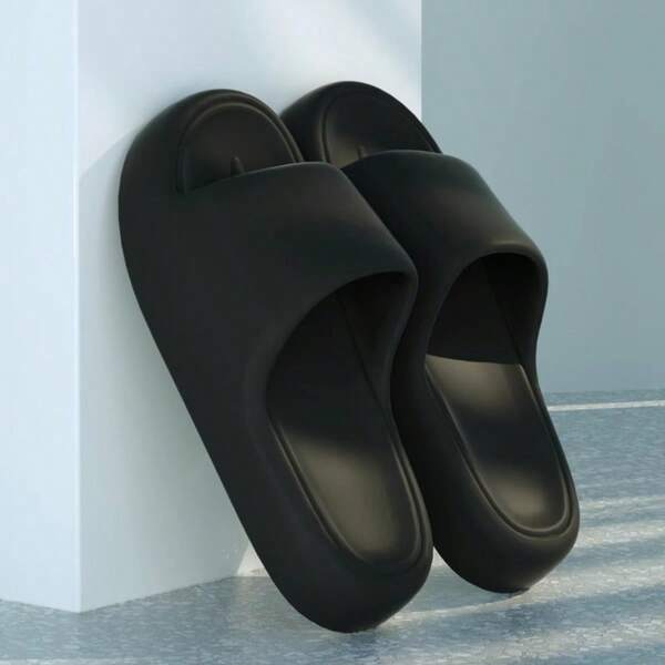 New Fashion Versatile Soft Bottom EVA Unisex Couple Slippers, Lightweight Comfortable Thick Sole Wear-Resistant Non-Slip Sandals, Suitable For Home, Bathroom, Beach, High-End Minimalist Ins Style