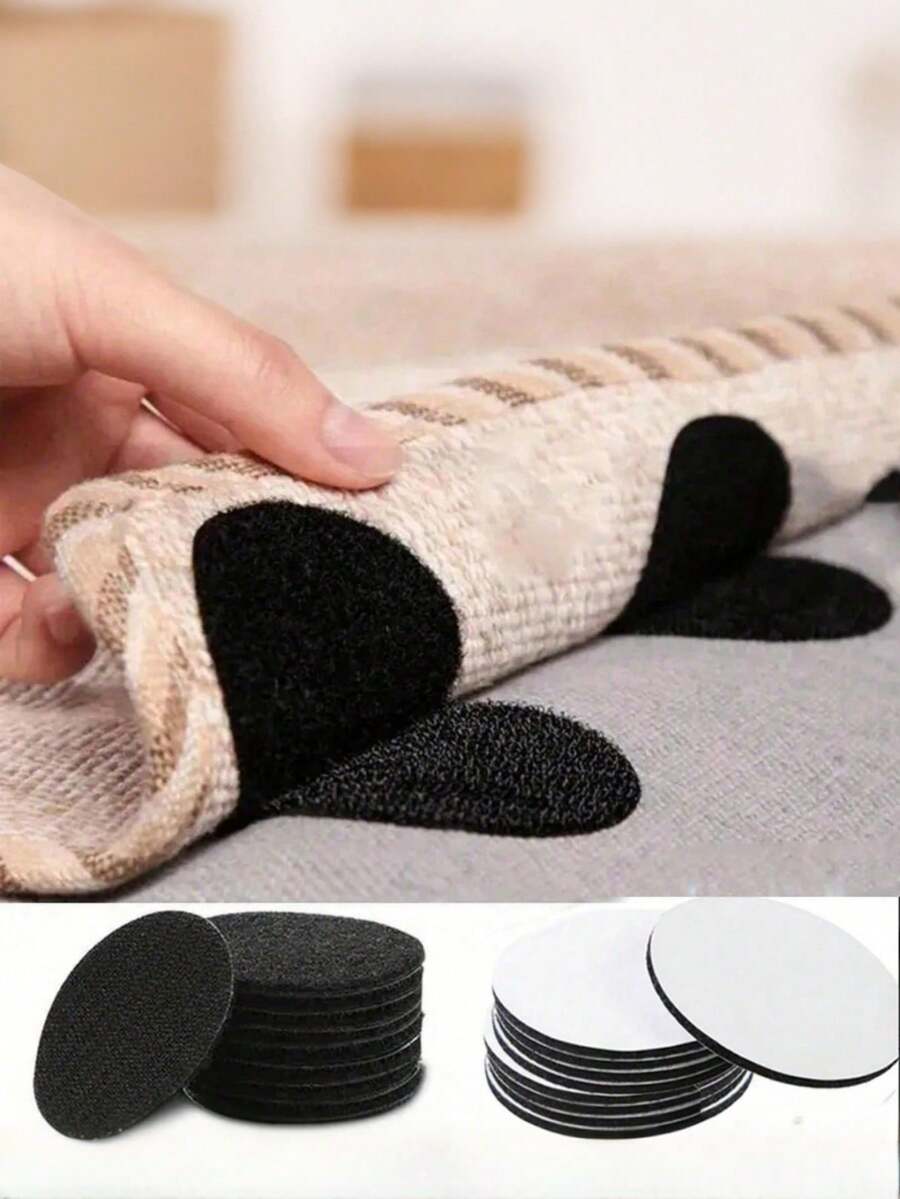 5/10 pezzi Adesivi antiscivolo per tappeti, Adesivi antiscivolo e antirullaggio, Fermatappeto per cuscini di divani, Adesivo biadesivo per tappeti, divani, tavolini, tovagliette, coprisedia e forniture per mobili, Forniture scolastiche - Multicolore - Visualizzare 1
