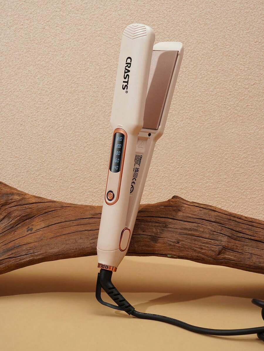 CRASTS 专业直发器、平板夹、卷发器、直发器和卷发器、快速加热、液晶显示屏、快速温度调节、钛硬板、家庭和沙龙使用、护发礼品