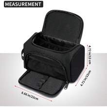 Estuche de Lápices de Gran Capacidad, Organizador Multifuncional con Compartimentos, Bolsa de Papelería Simple para Viaje, Bolsa de Lápices de Tela para Hombres, Mujeres, Niñas y Niños (Negro) - Negro acolchado - Ver 9