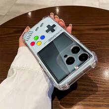 Retro Game Mobile Phone Case, Designed With Game Controller Buttons And Vintage Gaming Console Artwork, Suitable For IPhone 16, 15, 14, 13, 12 And 11 Pro Models, Made Of TPU Material, And Provides Shockproof Protection. Ideal For Gamers, Retro Enthusiasts, Birthdays, Holidays, And Special Gifts For Friends And Family. - Clear - View 2