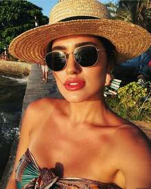 Gafas de sol polarizadas para mujer, gafas de sol de espejo planas hexagonales cuadradas de moda con protección - A33-plata/verde claro - Ver 7