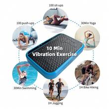 Vibration Plate Exercise Machine, Whole Body Fitness Platform For Lymphatic Drainage, Vibrating Shaker Board With 120 Speed Levels, Weight Loss And Fat Burner Workout Equipment For Women And Menwhite - Blue - View 6