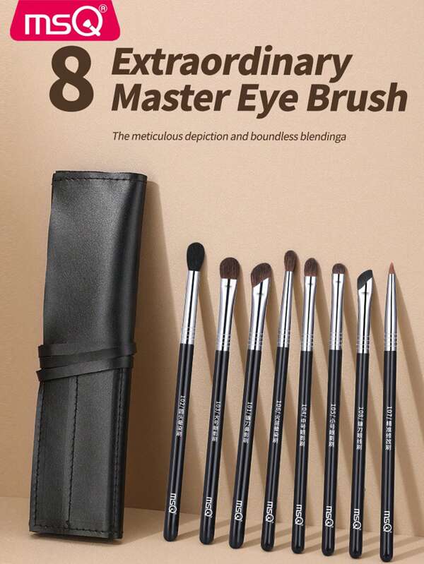 8pcs Makeup Brush Sets Premium Synthetic Hair Eyeshadow Blending Brush Sets Cosmetics Tools(With PU Leather Bag), Including Eyeshadow Blending Brush, For Face And Eyes Cosmetics Tools, Makeup Brushes,Foundation Brush,Makeup Brush Set, Makeup Brush, Eyeshadow Brush, Makeup Brushes Set, Eyeliner Brush, Eye Shadow Brush, Travel Makeup Brush Set, Eyeshadow Brush Set