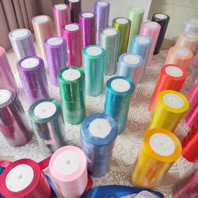 Conjunto de 5 piezas de cinta de satén de 1,5 pulgadas de ancho, adecuada para rosas DIY, Halloween, Navidad y envoltura de regalos, decoración de cintas, envoltura de pasteles, lazos para bodas y fiestas, manualidades, costura y bordado