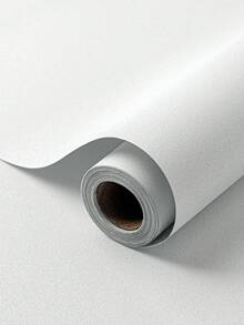 1 Roll White Faux Diatom Mud Solid Color Self-Adhesive Wallpaper, Thickened, Nordic Style, Seamless Splicing, Used For Bedroom, Living Room, Full House,Renovation Stickers Peel Wall Panels,Wall Paper, Wallpapers,Spring Decoration Items Refresh Your Home,Rama Decoration Stickers Gifts Birthday Graduation