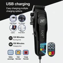 LQT Professional Hair Clippers, Cordless Electric Hair Trimmer For Men, USB Charging& Digital Display, Hair Tools For Men, Household Barber Supplies, Christmas Dad Gifts, Men's Gifts - Multicolor - View 9