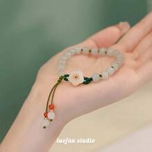1 Pc Crystal Beads Bracelet, Delicate Princess-Style Minimalist Design, Sweet Girl Vibe, Matching Friendship Bracelet