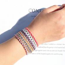 Pulseira ajustável trançada colorida boêmia, 20/10 peças, pulseiras de amizade de corda de algodão colorida, feitas à mão, lembrancinhas de festa, pequenos presentes