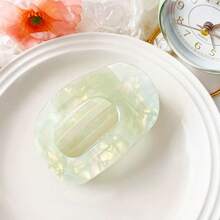 Presilha de cabelo vintage elegante com estampa de leopardo, formato elíptico, em acetato, estilo jacaré. Presilha redonda e plana, ideal para cabelos grossos. Presilha de cabelo versátil, acessório para cabelo, presilhas de garra, acessórios para cabelo, material escolar, acessórios para cabelo, acessórios para cabelo feminino. - Multicolorido - Ver 16