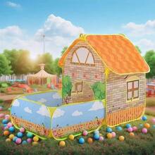 Children's Tent Garden Villa With Star Lights, Indoor And Outdoor Playhouse For Boys And Girls, Ocean Ball Pool Large Space Foldable Convenient Tent Cabin, Best Birthday Gift(Excluding Ocean Balls)