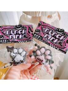 1 件星蓝猫爪挤压压力球，软橡胶，混合颜色，缓解焦虑和放松的创意玩具，适合青少年、儿童、办公桌、返校礼物，感官硅胶泥玩具