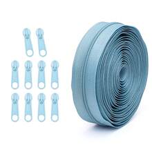 1 Bộ = 4,5 mét Khóa kéo + 10 Chiếc Khóa kéo, 3# Khóa kéo Nylon trong 20 Tùy chọn màu sắc, Khóa kéo phù hợp với Màu khóa kéo, Thích hợp để Thay thế May May Quần áo, Túi xách và Dệt gia dụng - nhiều màu - Xem 19