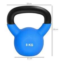HOMCOM Soft Kettlebell, 10kg Kettle Bell With Non-Slip Handle For Home Gym Weight Lifting And Strength Training - Blue - View 3