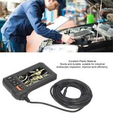 Brillo Ajustable Industrial HD 1920 x 1080P Digital Borescope Set, Endoscopio Industrial Impermeable Lente de 8mm Endoscopio Industrial Cámara de Inspección con Pantalla IPS de 4.3" y 8 LED para Mantenimiento de Automóviles inspección de tuberías de drenaje mantenimiento de equipos mecánicos - Imagen Giratoria: 180°, la pantalla soporta cambio de color blanco y negro - Negro - Ver 4