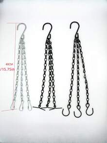 2 件黑色花盆链，用于悬挂篮子装饰、鸟笼铁链、招牌链、家居装饰、房间装饰、墙壁装饰 - 彩色 - 查看 9