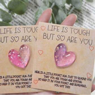 1/5/10pcs In Stock Cute Pocket Hug Heart Inspirational Cards, Love Gift Cards, Festival Gifts