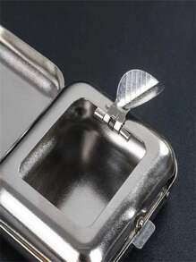 1 pieza Mini cenicero de metal, cenicero de bolsillo portátil, accesorios de cigarrillo para exteriores, cenicero de coche creativo