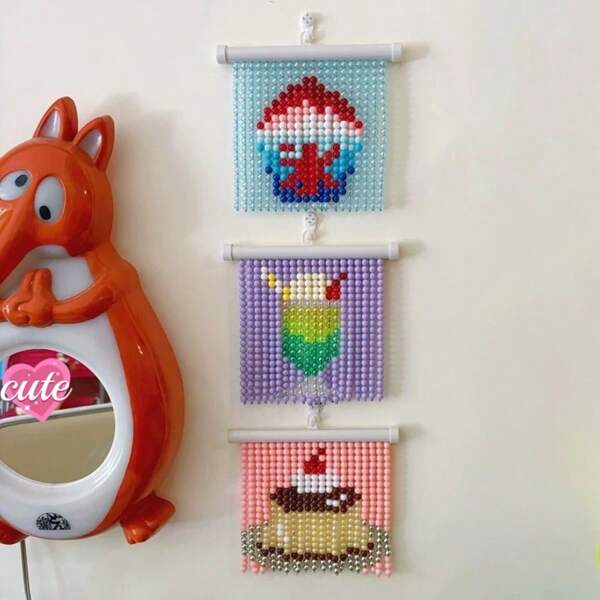 Pudding, Shaved Ice, Soda Drinks Beads Hanging Wall Decoration Material Pack
