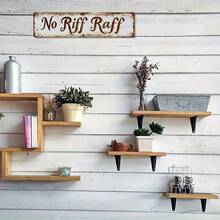 1pc Retro NO RIFF RAFF Metal Tin Sign, Novelty Street Sign, Home Decor, Room Decor, Wall Decor, Restaurant Decor, Bar Decor, Cafe Decor, Garage Decor, Farmhouse Decor - Multicolor - View 6