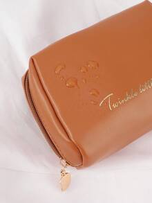 1pc Small Vegan Leather Travel Makeup Bag, Can Be Used As Wallet, Large Opening Design With Compartments And Zipper, Women's Cosmetic Organizer, Christmas Gift, Travel Essential, Women's Travel Gift, Makeup Bag, Clutch/Handbag, Cosmetic Storage Bag, Makeup Pouch, Makeup Brush Holder, Mini Makeup Bag, Large Capacity Makeup Bag, Women's Gift, Christmas Gift, Recommended Women's Gift - Multicolor - View 7