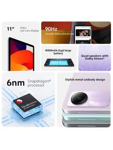 Xiaomi Redmi Pad SE Versión Global 8GB+256GB Plataforma móvil Snapdragon 680 Pantalla FHD+ de 11 pulgadas con resolución de 1920 x 1200 8000mAh - Gris - Ver 4