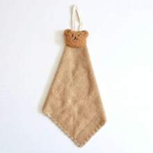 1 pièce Serviette imprimée avec motif d'animal de la forêt mignon, serviette carrée en polaire douce, chiffon de nettoyage absorbant polyvalent pour la décoration de la salle de bain et de la cuisine, été