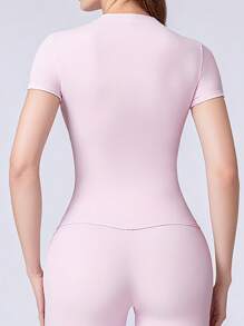 6pecil Damska sportowa wygodna koszulka do ćwiczeń jogi na siłowni, damska odzież sportowa na lato do szkoły, damskie dresy, pochlebny i wspierający design dla wszystkich kształtów ciała, styl wiosenny i letni