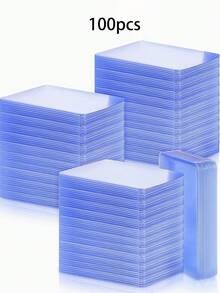 100/25/10/1pc Card Sleeves Hard Plastic For Baseball Protective Holder Trading Cards,Sports Cards 3 X 4 Inch Clear PVC Card Game Card, ChristmasStyle ChristmasStyle Gift