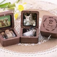 Handgefertigter Holz-Haustier-Gedenkgegenstand, personalisierte Aufbewahrungsbox für Haustierasche, personalisiertes Geschenk für Katzenverlust und Hundeverust, Gedenkgegenstand für Haustierhaare, Haustier-Beileidsgeschenk