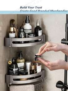 Eckdusche Caddy, rostfreier Dusche Aufbewahrungskorb, Badezimmer Wandhalterung Organizer Regal Schulanfang