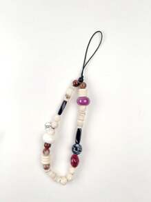 Șnur de telefon cu mărgele, stil boho, lucrat manual, pandantiv pentru curea de cameră, țesut cu mărgele, decor proaspăt