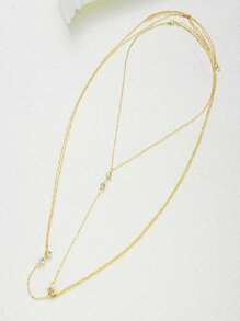 1pc Sparkling Fashion Sexy Metal Body Chain, Elegant Versatile For Party, Beach, Daily, Holiday, Gift (Handmade With 1-3cm Tolerance)