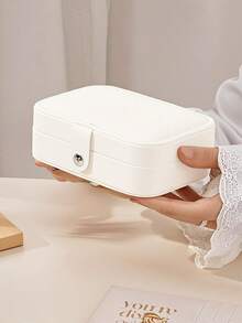 1件大容量珠宝收纳盒项链耳环戒指珠宝展示托盘简易隔层珠宝展示柜防尘防氧化极简便携首饰盒旅行珠宝收纳盒小号耳环戒指首饰盒适用于耳环项链戒指小巧宽敞带扣口红手表女士礼物女友礼物圣诞礼物万圣节礼物新年礼物 - 彩色 - 查看 16