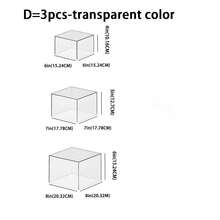 3个/4个/6个装白色/透明亚克力自助食品展示管，五面多功能亚克力支架，底部中空，适用于早餐、自助餐、婚礼、派对等场合。 - 白色 - 查看 10