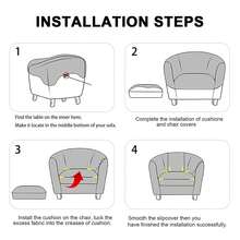 2pcs/Set Stretch Double-Layer Semi-Circle Single Sofa Cover, Universal Fit Curved U-Shaped Club Leisure Chair - Multicolor - View 4