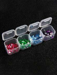 1 件 56&28 槽透明珠宝盒，PVC 塑料翻盖收纳盒，大容量配件整理盒，浴室珠宝收纳盒，多功能收纳盒，收纳盒，适用于戒指、耳环、项链、耳环、化妆品，夏季旅行收纳，波西米亚风格赠品，塑料材质，防震防摔，适合女性收纳整理器旅行必需品礼物返校